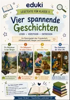 Vorschau - Arbeitsblätter - Materialpaket: vier spannende Lesegeschichten für Klasse 5 - Lesetexte mit Verständnisfragen, und Lösungen - Deckblatt