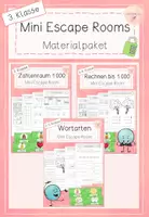 Vorschau - Arbeitsblätter - Mini-Escape-Games für die 3. Klasse (Materialpaket) - Deckblatt