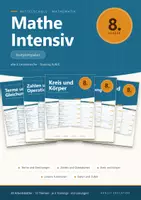 Vorschau - Arbeitsblätter - Mathe Intensiv 8. Klasse - Komplettpaket (alle Lernbereiche) - Deckblatt