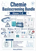 Vorschau - Arbeitsblätter - Chemie Basisscreening Bundle Klasse 7–8 - Deckblatt