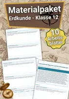 Vorschau - Arbeitsblätter - Materialpaket – Erdkunde Klasse 12 – Arbeitsblätter - Deckblatt