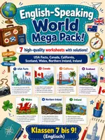 Vorschau - Unterrichtsreihen - 🌍 English-Speaking World Mega Pack! - Deckblatt
