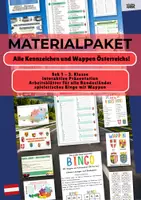 Vorschau - Arbeitsblätter - Materialpaket - Österreichs Bundesländer & KFZ-Kennzeichen – Komplettpaket (Präsentation, Arbeitsblätter & Bingo) - Deckblatt