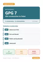 Vorschau - Arbeitsblätter - GPG 7 Mittelschule - Komplettpaket (alle Lernbereiche) - Deckblatt