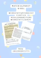 Vorschau - Arbeitsblätter - Materialpaket Bibel Stationenlernen, Fantasiereise, Regeln - Deckblatt