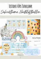 Vorschau - Mal- und Bastelvorlagen - Wachsendes Materialpaket - Jahresthema "Heißluftballon" - Soziales Lernen - Deckblatt