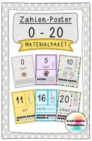 Vorschau - Fördermaterial/Inklusion - Zahlenposter 0-20 - Materialpaket Zahlenraum bis 20 - Tafelaushang Mathematik - Deckblatt