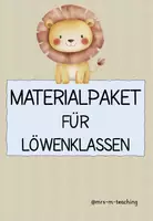 Vorschau - Arbeitsblätter - Großes Bundle Einschulung Materialpaket für Löwenklassen - Deckblatt