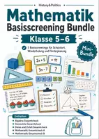 Vorschau - Arbeitsblätter - Mathematik Basisscreening Bundle Klasse 5–6 - Deckblatt