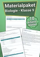 Vorschau - Arbeitsblätter - Materialpaket - Biologie Klasse 9 - Arbeitsblätter - Deckblatt