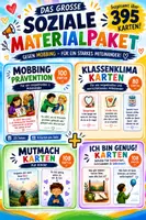 Vorschau - Arbeitsblätter - 🌈 Das große soziale Materialpaket – 396 Karten für ein starkes Miteinander 🤝❤️ - Deckblatt