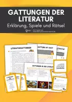 Vorschau - Arbeitsblätter - Sparpaket zu Literaturgattungen - Deckblatt