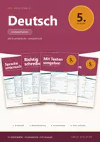 Vorschau - Arbeitsblätter - Deutsch 5 Realschule - Komplettpaket + Lernzielkontrollen - Deckblatt