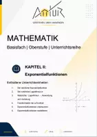 Vorschau - Stundenentwürfe - Exponentialfunktionen – komplette Unterrichtsreihe | Oberstufe | Mathematik - Deckblatt