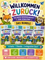 Vorschau - Arbeitsblätter - Willkommen zurück, Fit für Klasse 2 bis 5, Mathe, Deutsch - Deckblatt