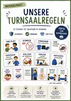 Vorschau - Poster - Turnsaalregeln | Schilder & Poster für Sportunterricht, Sporthalle & Umkleide - Deckblatt