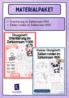Vorschau - Unterrichtsreihen - Materialpaket: Orientierung im Zahlenraum 1000 und Zahlen runden im Zahlenraum 1000 - Deckblatt