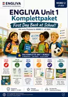 Vorschau - Arbeitsblätter - ENGLIVA KOMPLETTPAKET: Unit 1 · Back at School (MORE! 2, LP 2023) – Großes Materialpaket - Deckblatt
