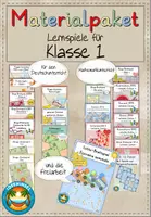 Vorschau - Spiele - wachsendes Materialpaket Lernspiele für Klasse 1 - Deckblatt
