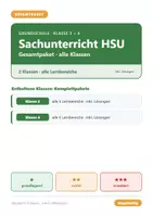 Vorschau - Arbeitsblätter - Sachunterricht HSU Grundschule Klasse 3 + 4 - Gesamtpaket alle Klassen - Deckblatt