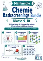 Vorschau - Arbeitsblätter - Chemie Basisscreenings Bundle Klasse 9–10 - Deckblatt