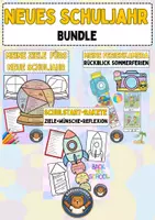 Vorschau - Arbeitsblätter - Schuljahresanfang Bundle Grundschule: Rückblick Sommerferien & Ausblick neues Schuljahr (Bastelideen) - Deckblatt
