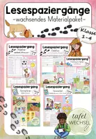 Vorschau - Arbeitsblätter - Materialpaket/Bundle: Lesespaziergänge (Kl.1-4) - Deckblatt