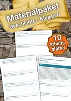 Vorschau - Arbeitsblätter - Materialpaket – Geschichte Klasse 6 – Arbeitsblätter - Deckblatt