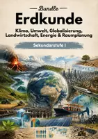 Vorschau - Arbeitsblätter - Erdkunde Sek 1 Bundle – 36 Arbeitsblätter zu Klima, Umwelt, Globalisierung, Landwirtschaft, Energie & Raumplanung - Deckblatt