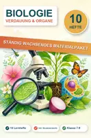 Vorschau - Stundenentwürfe - Verdauung & Organe Biologie Paket – 10 Lernhefte PLUS Stundenentwurf Klasse 7-9 - Deckblatt