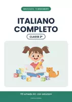anteprima - Esercizi - 📚 Italiano classe seconda: il programma con 110 schede - Pagina di copertina
