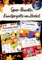 Vorschau - Unterrichtsreihen - BUNDLE: Kunstunterricht im Herbst - 3 Unterrichtsreihen - Deckblatt