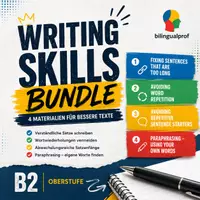 Vorschau - Arbeitsblätter - Writing Skills Bundle | 4 Materialien | B2 | Oberstufe - Deckblatt