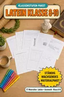 Vorschau - Unterrichtsreihen - Latein Klasse 8-10 Paket – 17 Materialien: Caesar, Cicero & Grammatik - Deckblatt