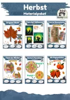 Vorschau - Mal- und Bastelvorlagen - Materialpaket Herbst | Kunst und basteln Grundschule, Klasse 1, Klasse 2, Klasse 3, Klasse 4 - Deckblatt