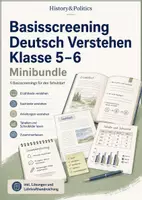 Vorschau - Arbeitsblätter - Basisscreening Deutsch Verstehen Klasse 5–6 - Deckblatt