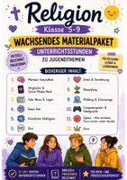 Vorschau - Stundenentwürfe - Religion | 12 Unterrichtsstunden zu aktuellen Jugendthemen | Wachsendes Materialpaket | Klasse 5-9 - Deckblatt