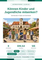 Vorschau - Arbeitsblätter - Können Kinder und Jugendliche mitwirken? – Demokratie in Stadt und Gemeinde | Komplette Unterrichtsreihe Klasse 5 (8 Arbeitsblätter) - Deckblatt