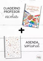 Vista previa - Para docentes: organización, planificación y formación - Cuaderno profesor escolar + agenda semanal - Portada
