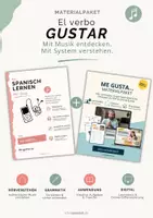 Vorschau - Arbeitsblätter - Materialpaket Gustar | Grammatik + Hörverstehen mit Musik - Deckblatt