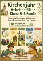 Vorschau - Arbeitsblätter - Kirchenjahr Arbeitsblätter Klasse 5–6 Bundle - Deckblatt