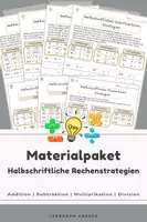 Vorschau - Arbeitsblätter - Materialpaket Halbschriftliches Rechnen ZR 1000 | 3. Klasse | Addition, Subtraktion, Multiplikation & Division | Strategien inkl. Lösungen - Deckblatt
