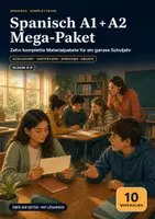 Vorschau - Arbeitsblätter - Spanisch A1 + A2 Mega-Paket - Deckblatt