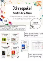 Vorschau - Stundenentwürfe - Jahrespaket - KUNST | Klasse 2 (Materialpaket) - Deckblatt