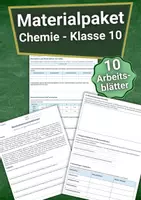 Vorschau - Arbeitsblätter - Materialpaket - Chemie Klasse 10 - Arbeitsblätter - Deckblatt