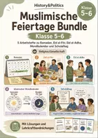 Vorschau - Arbeitsblätter - Muslimische Feiertage Bundle Klasse 5–6 - Deckblatt