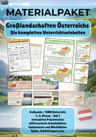 Vorschau - Unterrichtsreihen - Materialpaket: Großlandschaften Österreichs – Die komplette Unterrichtseinheit - Deckblatt