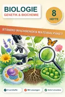 Vorschau - Unterrichtsreihen - Genetik & Biochemie Biologie Paket – 8 Lernhefte mit Lösungen - Deckblatt