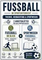 Vorschau - Arbeitsblätter - Fußball im Sportunterricht | Theorie, Beobachtung & Sportwissen - Deckblatt