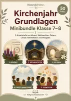 Vorschau - Arbeitsblätter - Kirchenjahr Grundlagen Minibundle Klasse 7–8 - Deckblatt